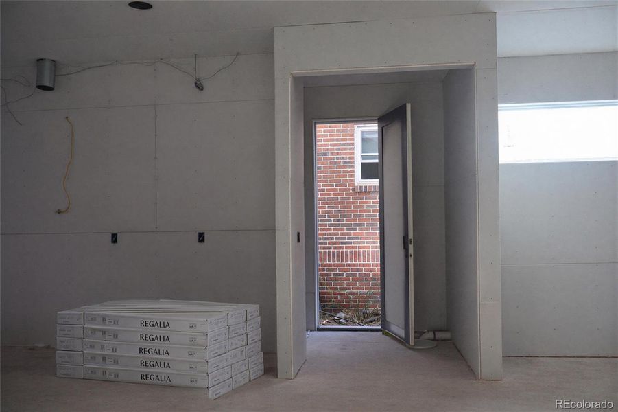 Separate Side entrance with mudroom