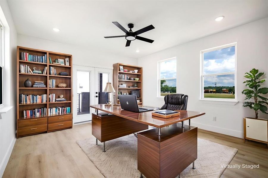 Virtually Staged 2nd Living Room with Office option