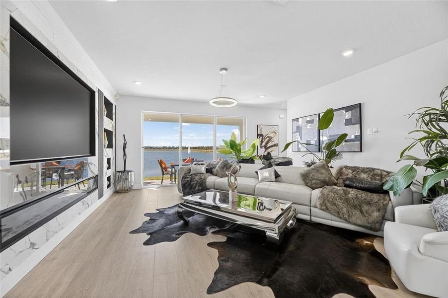 Furnished interior view inside a new home in The Peninsula at Rhodine Lake, Riverview (Image 44).