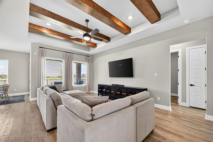 Furnished interior view inside a new home in Sierra Vista, Iowa Colony (Image 29). Furnished interior view inside a new home in Sierra Vista, Iowa Colony (Image 29).