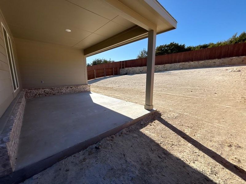 Exterior details and patio area of a home in Waterford Park, Weatherford (Image 4).
