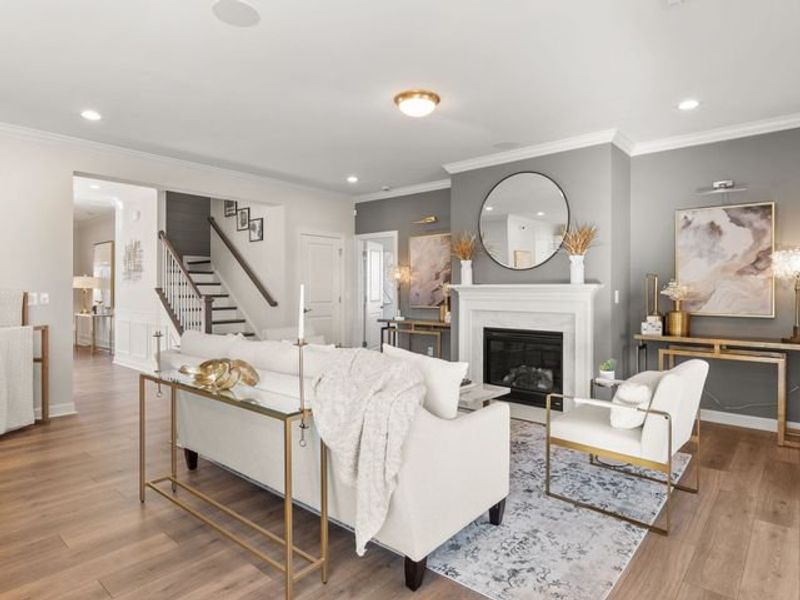 Representative furnished interior of a home built from the Montcrest by True Homes in White Oak Creek Crossing, Angier (Image 7).
