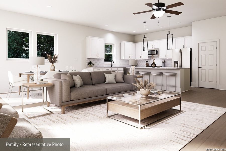 Furnished interior view inside a new home in , New Braunfels (Image 3).