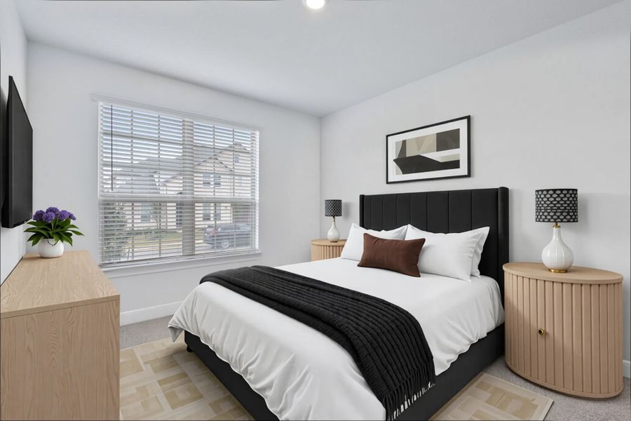 Furnished interior view inside a new home in Bluffview Reserve, Leander (Image 18).