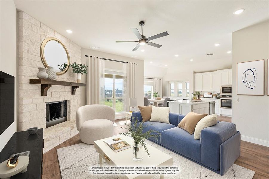 Furnished interior view inside a new home in Coyote Crossing, Godley (Image 7).