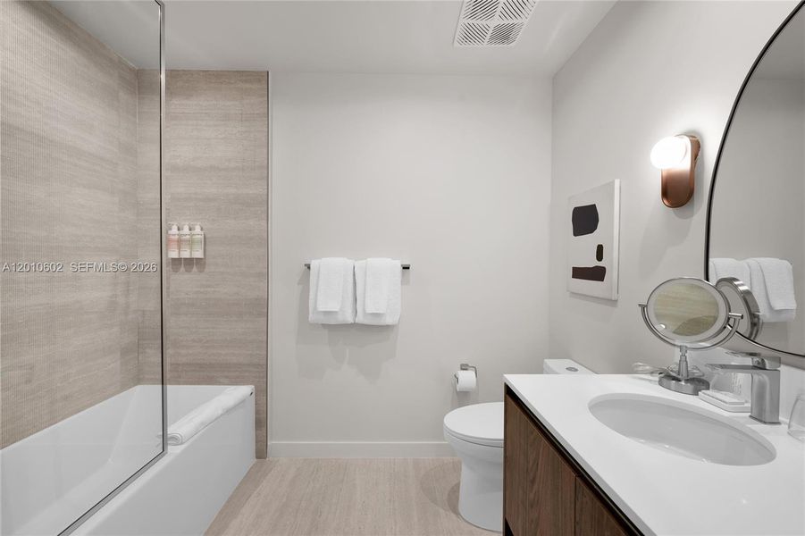 Furnished interior view inside a new home in , Miami (Image 12).