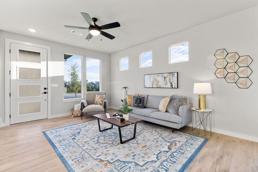 Furnished interior view inside a new home in Whisper Valley, Manor (Image 34). Furnished interior view inside a new home in Whisper Valley, Manor (Image 34).