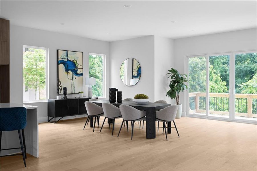 Furnished interior view inside a new home in , Atlanta (Image 69).