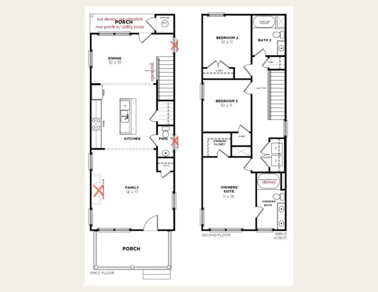 2D floor plan layout of this home in Nexton - Midtown, Summerville, SC (Image 2).