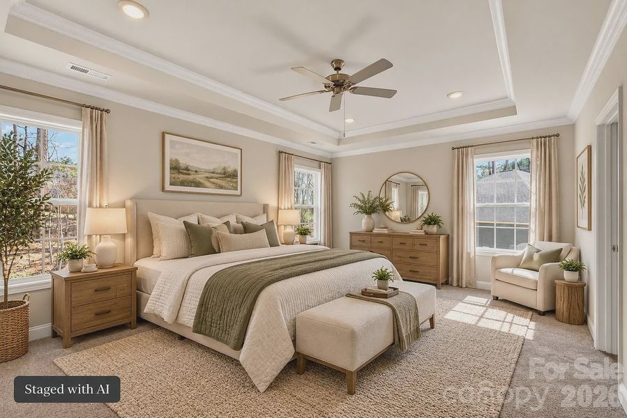 2911 Waterford Lane | Albemarle, NC 28001. Built by Adams Homes - Affordable NC Home 2604 Square Feet - Master Bedroom 2911 Waterford Lane | Albemarle, NC 28001. Built by Adams Homes - Affordable NC Home 2604 Square Feet - Master Bedroom