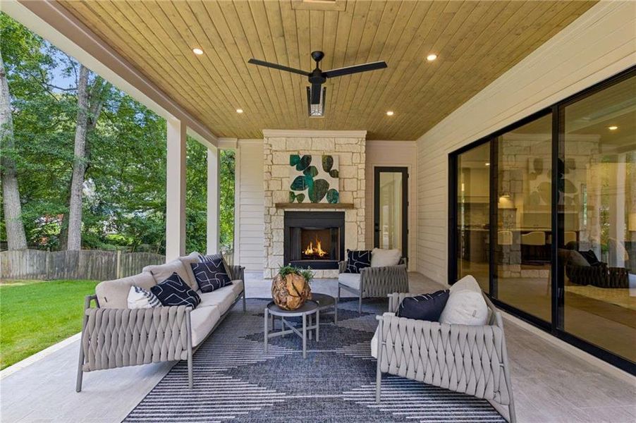 Exterior details and patio area of a home in , Brookhaven (Image 28).