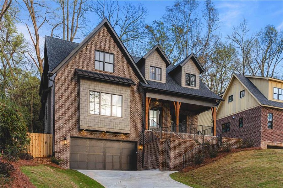 Front exterior of a new home in , Decatur, GA, highlighting curb appeal (Image 33).