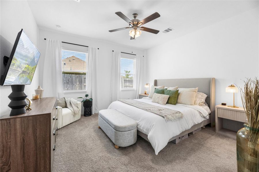 Furnished interior view inside a new home in Balmoral East, Houston (Image 13). Furnished interior view inside a new home in Balmoral East, Houston (Image 13).