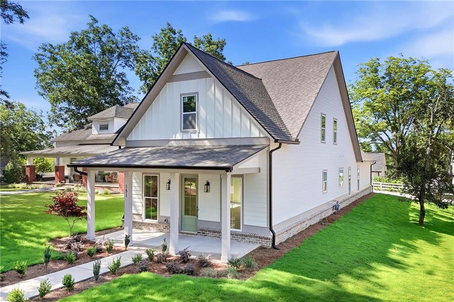 Exterior details and patio area of a home in , Ball Ground (Image 37).