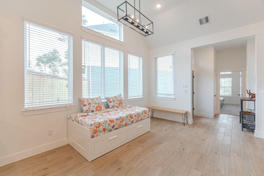 Furnished interior view inside a new home in The Woodlands Hills, Willis (Image 9).