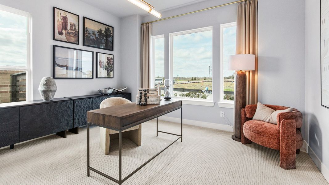 Furnished interior view inside a new home in Easthaven at Bridgeland Central, Cypress (Image 11).