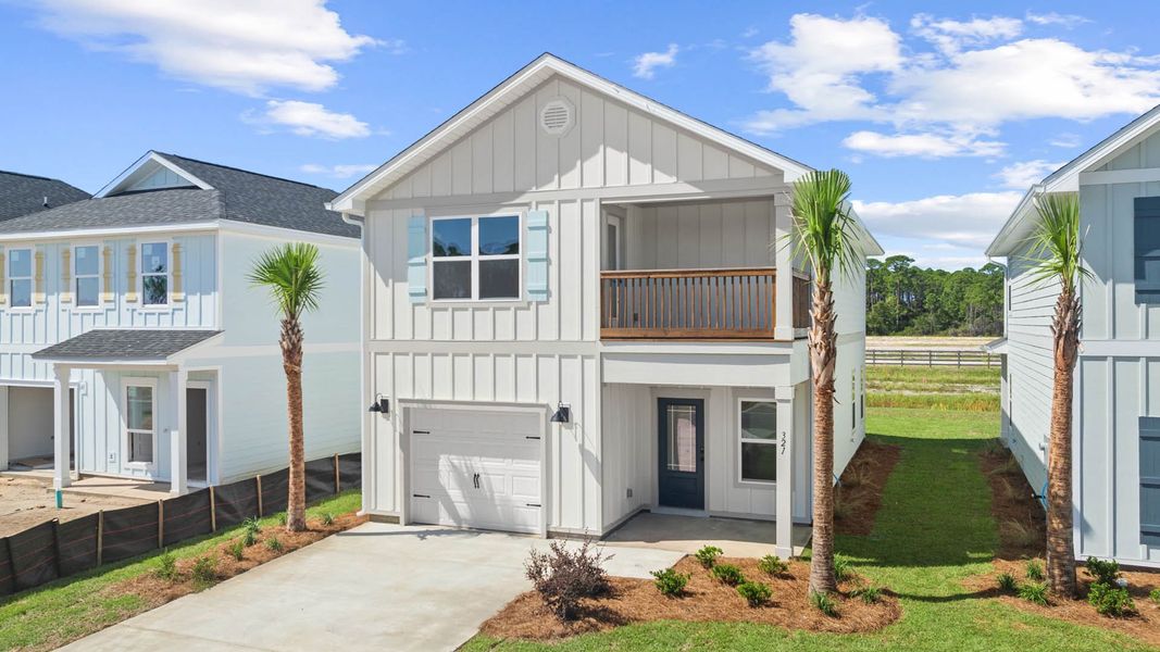 Exterior details and patio area of a home in Colonial East, Panama City Beach (Image 22).