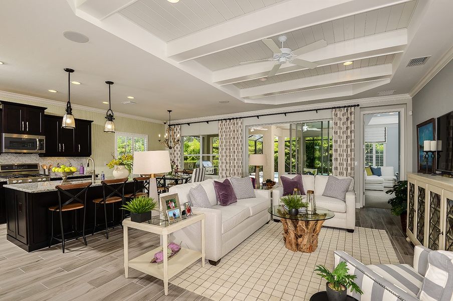 Representative furnished interior of a home built from the White Star by Neal Communities in SkySail, Naples (Image 9).