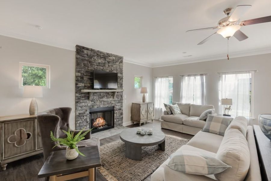 Representative furnished interior of a home built from the Hanover by Keystone Homes NC in Council Creek, Graham (Image 10).
