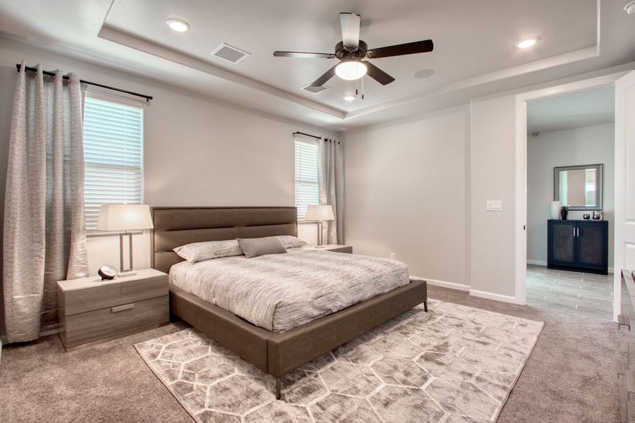 Representative furnished interior of a home built from the Sage by Hakes Brothers in Hillside Park, El Paso (Image 31).