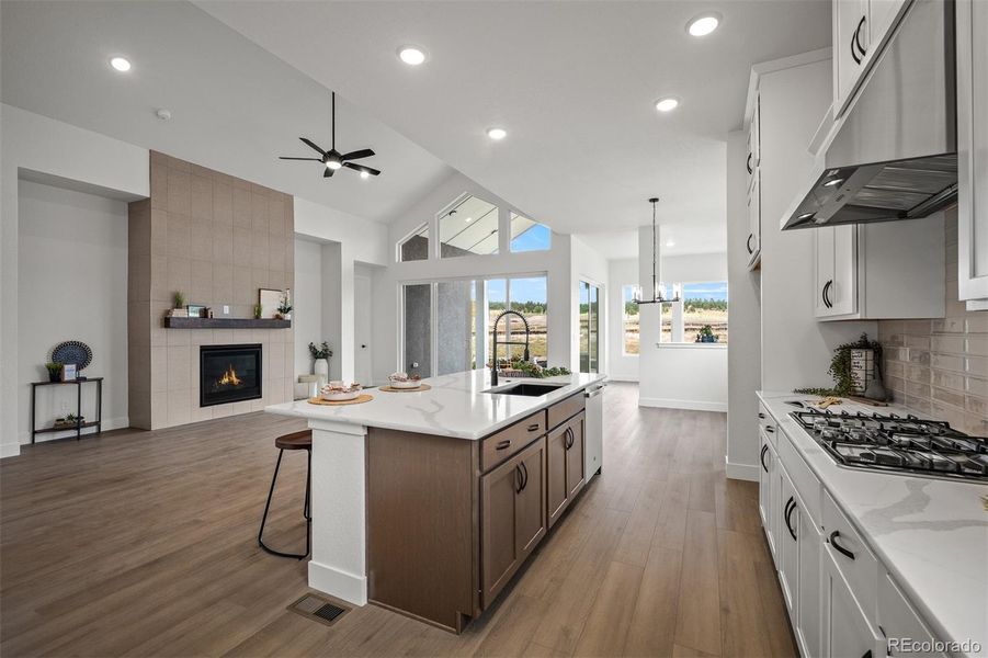 Furnished interior view inside a new home in Wolf Ranch - Enclave Collection, Colorado Springs (Image 5).