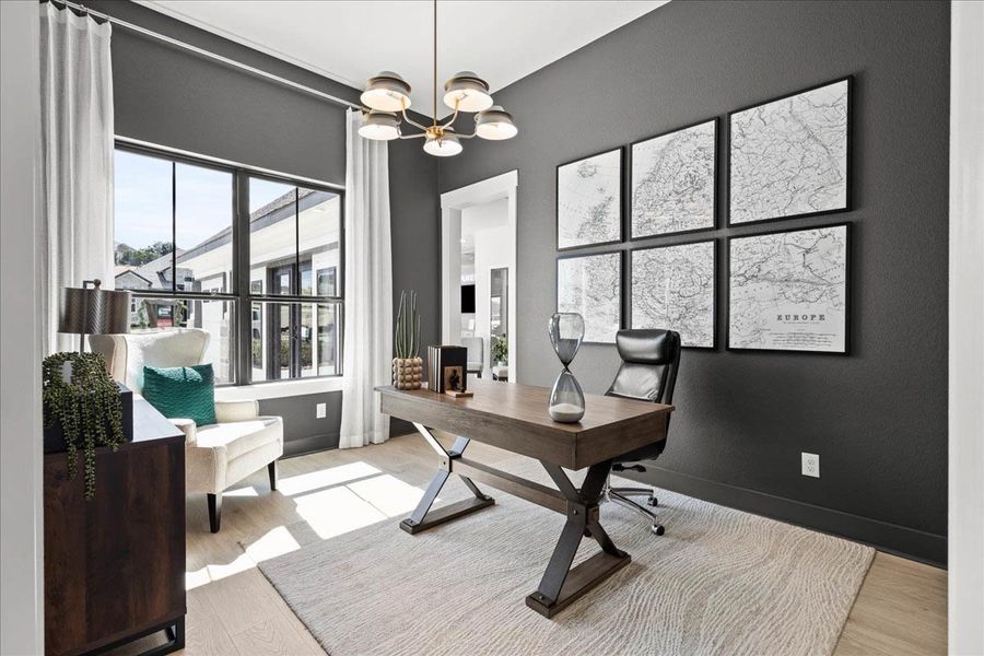 Furnished interior view inside a new home in Sweetwater, Austin (Image 43).