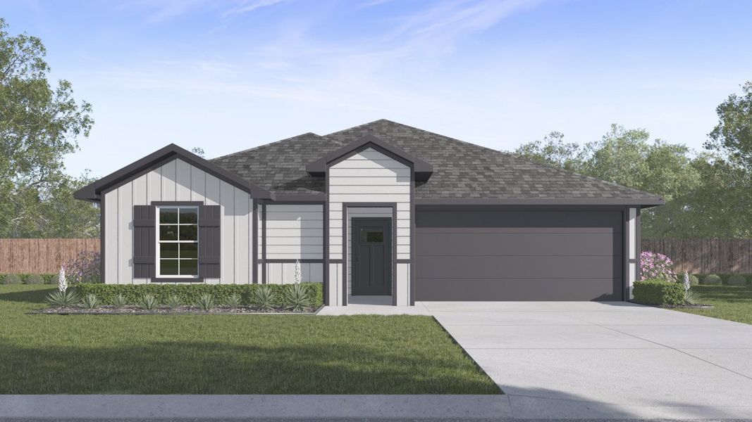 Representative exterior photo of a completed home built from the Ashburn by D.R. Horton in Waverly Estates, Josephine, TX (Image 2).