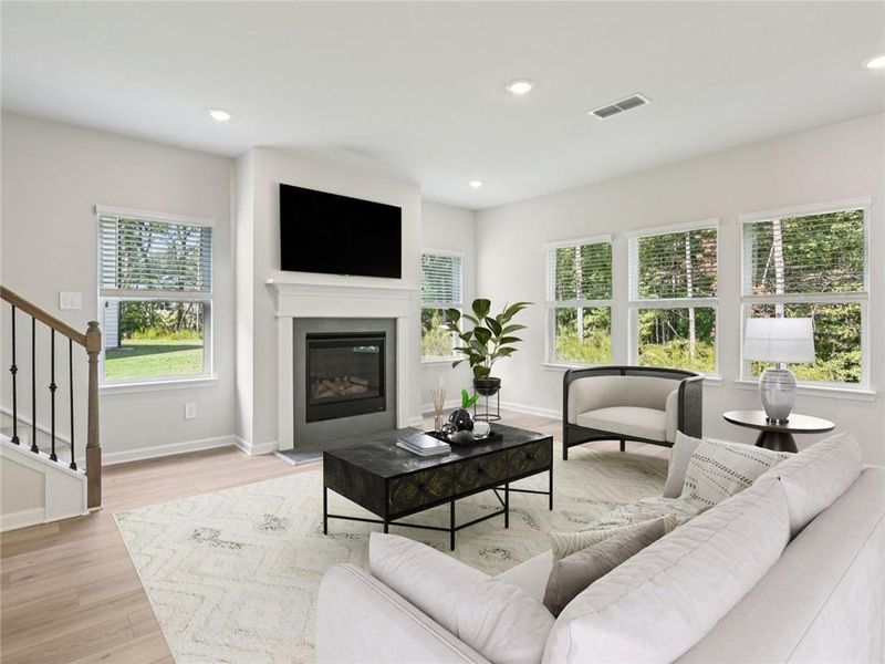Furnished interior view inside a new home in Preserve at Mountain Creek, Pendergrass (Image 5).