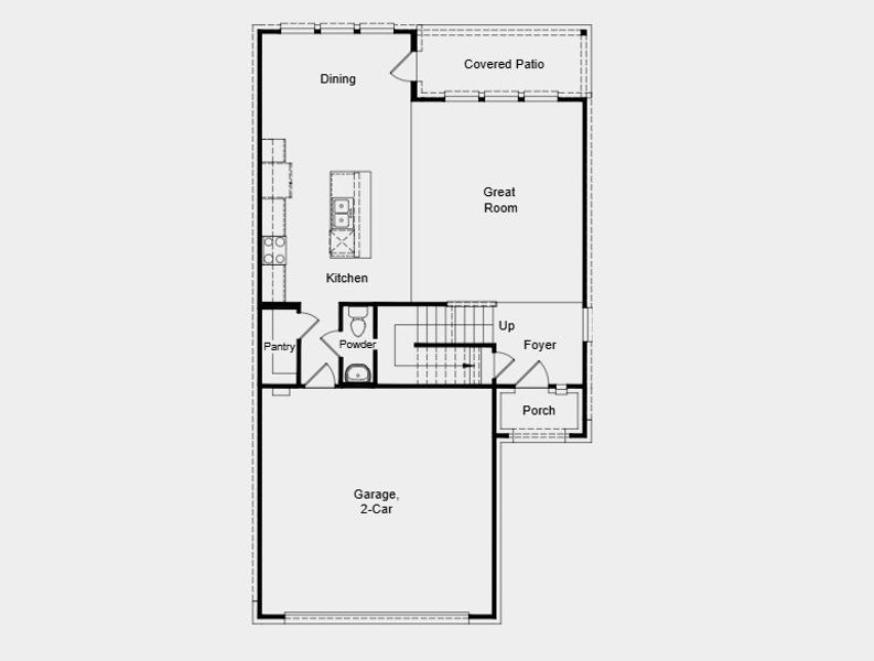 2D floor plan layout for the Cantata 2 by Taylor Morrison in Stonewall Ranch 40s, Liberty Hill, TX (Image 3).