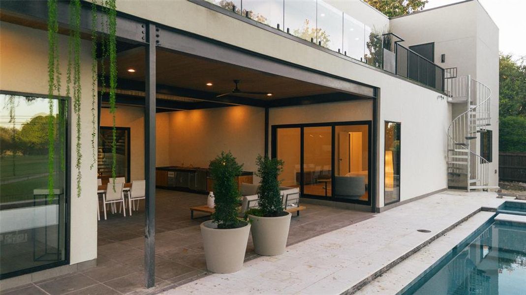 Exterior details and patio area of a home in , Dallas (Image 33).