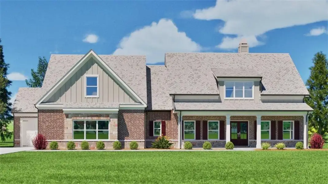 Front exterior of a home in the St. Regis community, located in Oxford, GA (Image 2).