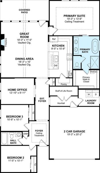 The Boise floor plan by K. Hovnanian® Homes. 1st Floor shown. *Prices, plans, dimensions, features, specifications, materials, and availability of homes or communities are subject to change without notice or obligation.