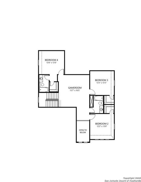 2D floor plan layout of this home in Haby Hill 50s, San Antonio, TX (Image 7).