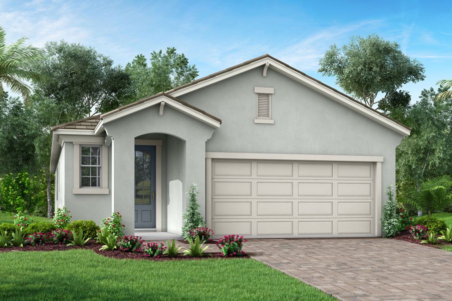 Representative exterior photo of a completed home built from the Pelican by Mattamy Homes in Wellen Park, Venice, FL (Image 18).