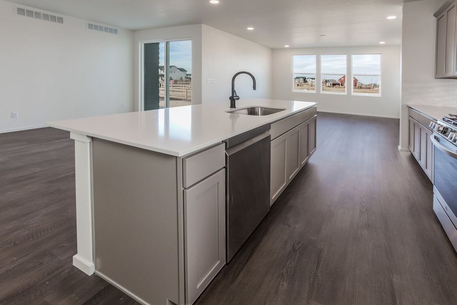 Furnished interior view inside a new home in Trailside, Timnath (Image 9).