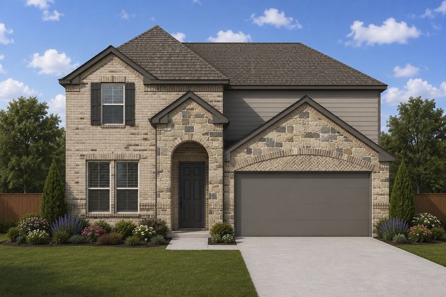 Representative exterior photo of a completed home built from the The Commerce by Lillian Custom Homes in Mercer Meadows, Royse City, TX (Image 7).