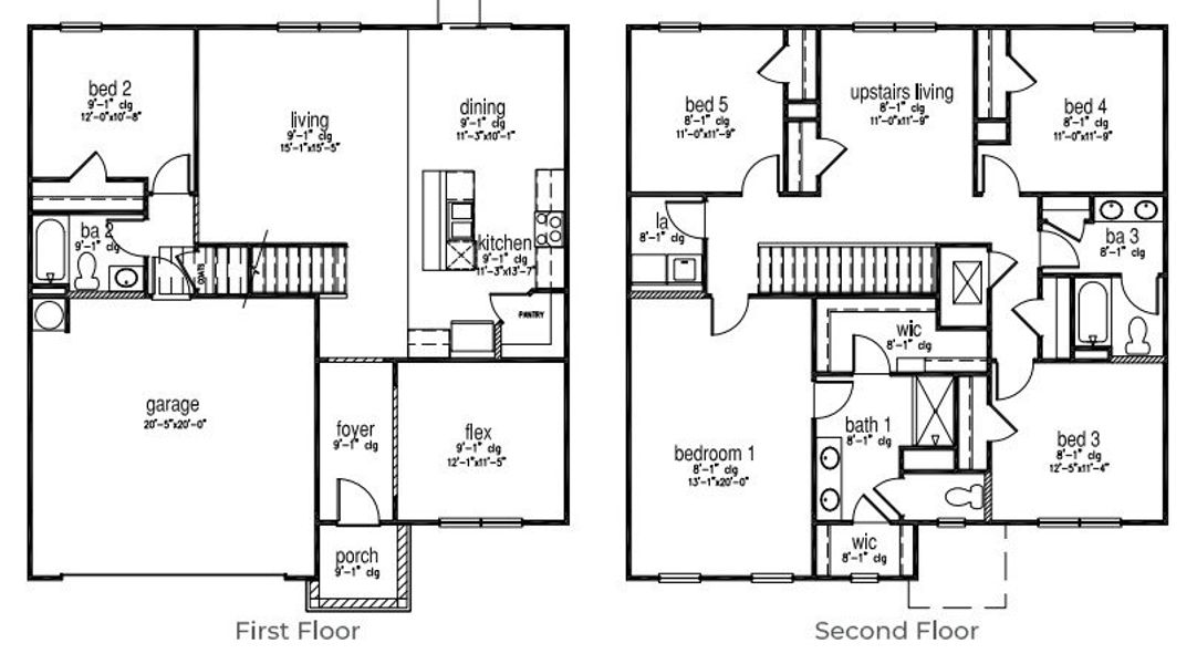 2D floor plan layout for the Hayden by D.R. Horton in Cypress Landing, Hardeeville, SC (Image 3). 2D floor plan layout for the Hayden by D.R. Horton in Cypress Landing, Hardeeville, SC (Image 3).