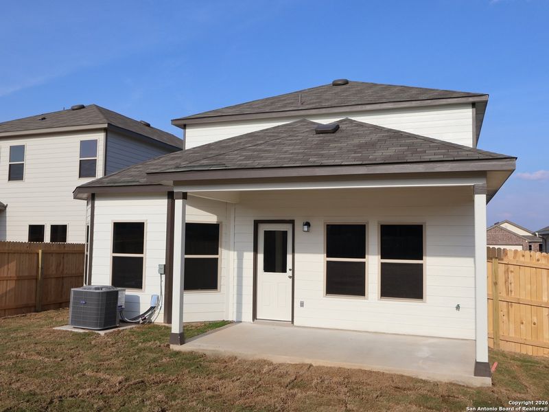 Exterior details and patio area of a home in Park Place, New Braunfels (Image 3).