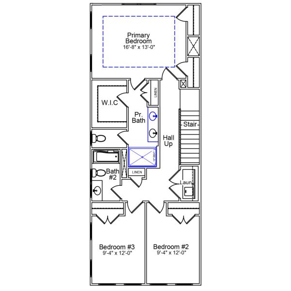 2D floor plan layout of this home in Nichols Landing, Charlotte, NC (Image 3).