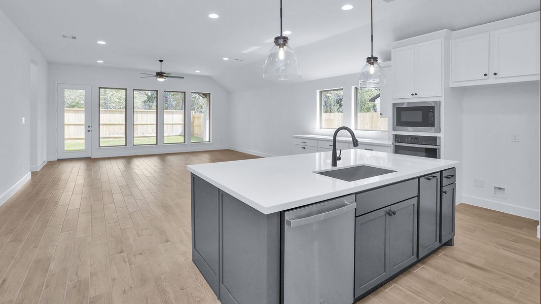 Furnished interior view inside a new home in Grand Central Park, Conroe (Image 5).
