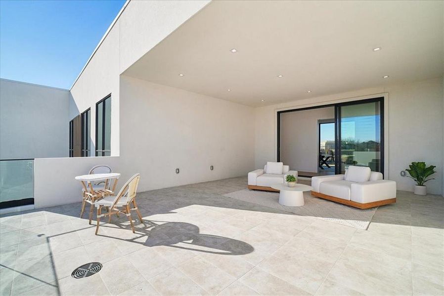 Exterior details and patio area of a home in , Heath (Image 23).