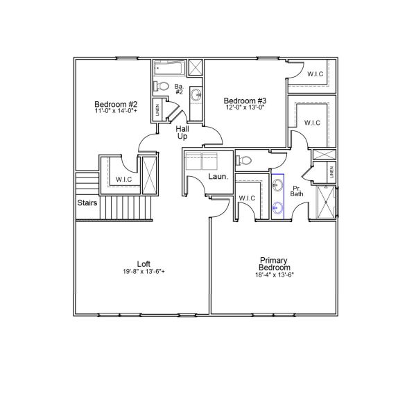 2D floor plan layout of this home in Hanes Lake, Winston-Salem, NC (Image 4).