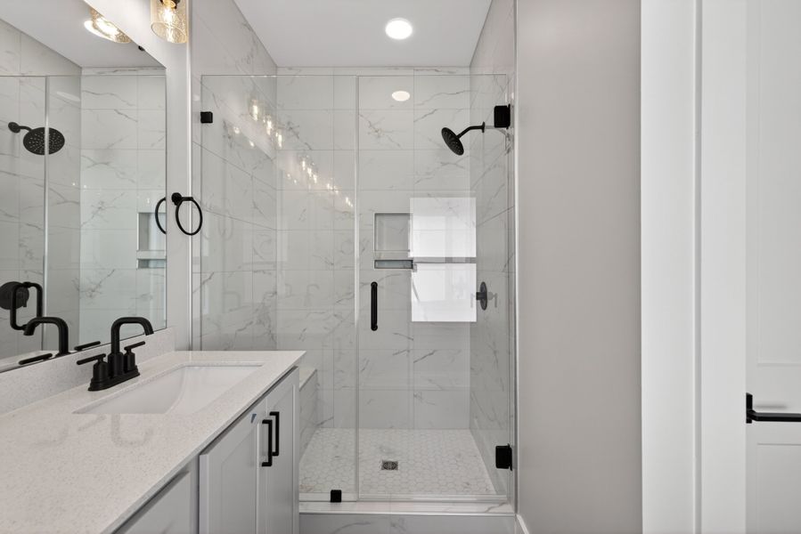Representative furnished interior of a home built from the Atlas Interior Unit by Baker Residential in Atwater Station - Midtown Collection, Fuquay Varina (Image 14).