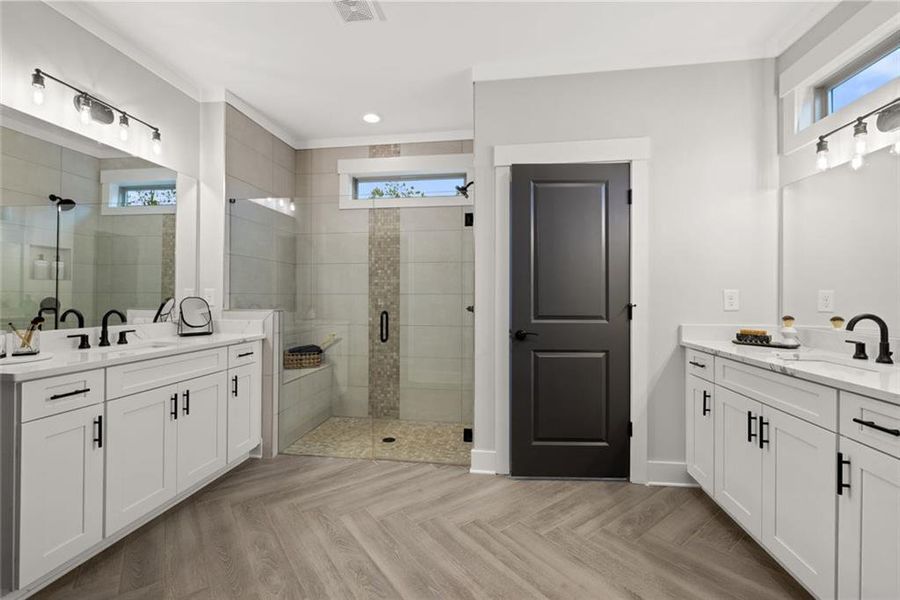 Furnished interior view inside a new home in Soleil Belmont Park, Canton (Image 18).