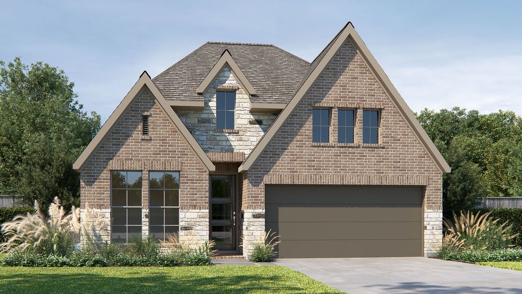 Representative exterior photo of a completed home built from the 1984P by Perry Homes in Audubon, Pinehurst, TX (Image 9).
