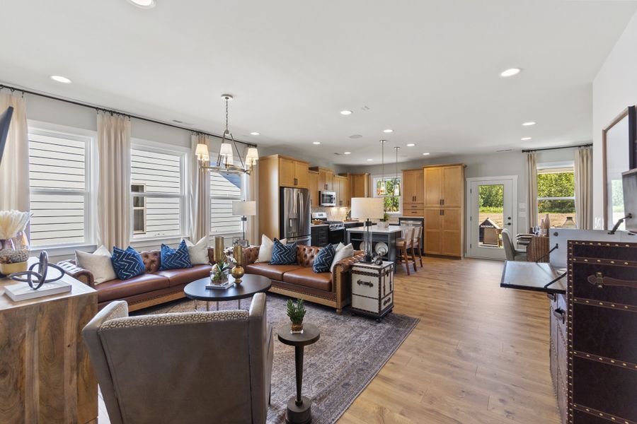 Furnished interior view inside a new home in Esplanade at Northgate, Indian Trail (Image 9).