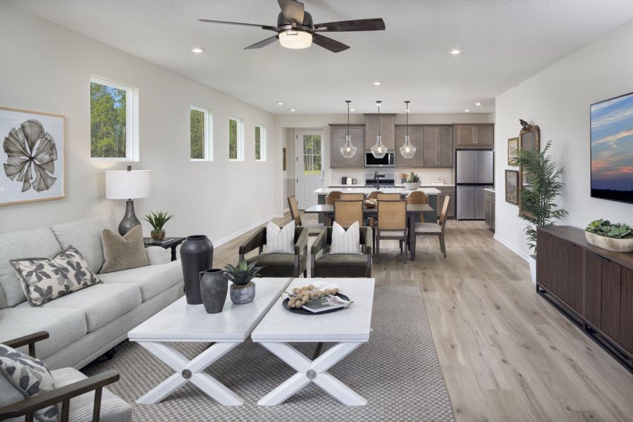 Furnished interior view inside a new home in RiverTown - WaterSong, St. Johns (Image 6).