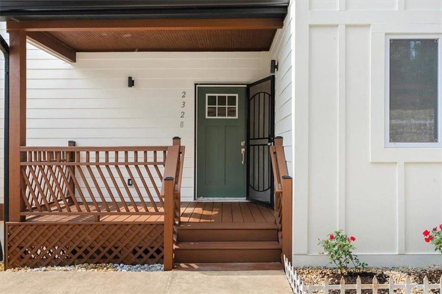 Exterior details and patio area of a home in , Atlanta (Image 3). Exterior details and patio area of a home in , Atlanta (Image 3).