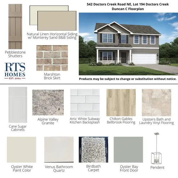 2D floor plan layout of this home in Doctor's Creek, Ludowici, GA (Image 3).