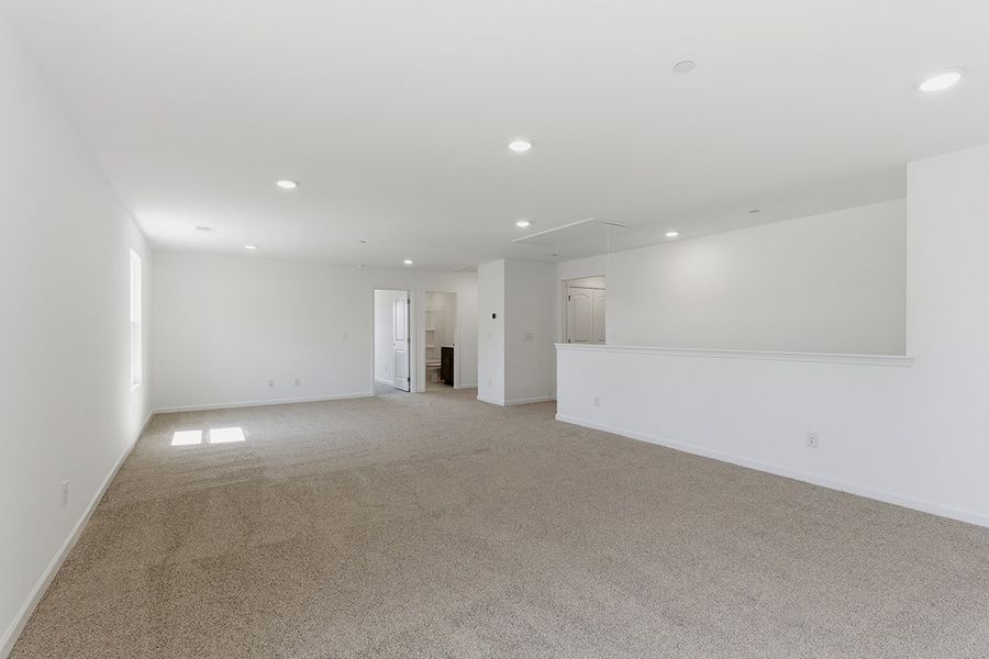 A large empty room. A large empty room.